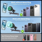 Kaishengyuan Magnetic Phone Mount with Wireless Charging for Ram Truck 2013-2018, Dash Mount Cell Phone Holder Compatible with RAM 1500/2500/3500 & 2019+ Classic 360° Rotation Smartphone Cradles