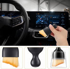Soft Bristle Car Interior Brush, 4 PCS Gtziqa Curved Design Cars Duster Interiors Detail Brushes Car Interior Detailing Brush Cleaning Tool with Cover for Dashboard Interiors Exterior Keyboard Leather