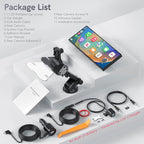 Portable CarPlay Screen for Car,Car Stereo with Apple CarPlay & Android Auto,Incell Touch Screen,4K Dash Cam,1080P Backup Camera,Mirror Link, Voice Control, Bluetooth 5.3,GPS,FM (11.26 Inch)