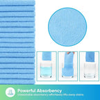 HOMEXCEL Blue Microfiber Cleaning Cloths, 20 Pack Cleaning Rags - Lint Free & Scratch-Free Microfiber Towels for Cars, House & Kitchen, Absorbent Cleaning Towels, 11.5 x 11.5 Inch