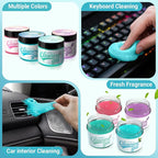 ASFSKY Car Cleaning Gel (Blue,Mint) Cleaning Putty Universal Dust Cleaning Car Interior Cleaner Keyboard Dust Remover Car Slime Gifts for Men Women Girl（1 Pack）