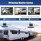 CAMECHO 7 Inch Wireless Backup Camera for Truck, HD 1080P Rear View Camera Monitor, Night Vision 18-LED Reverse Camera, BSD, Back Up Camera System for Car, Pickup, Trailer, RV, Camper, SUVs