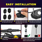 Nilight RGB LED Rock Lights Kit 8 pods Underglow Neon Multicolor with Bluetooth App Control Music Mode IP68 Exterior Wheel Well Party Lamp for ATV UTV Golf Cart Truck Boat RV