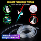 Jushope Interior Car LED Strip Lights, RGB USB Car Ambient Lighting with Wireless APP & Remote Control, Car Accessories Fiber Optifc Lights Sync to Music (2 LED/157 inches)