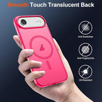 SUPFINE Magnetic for iPhone Air Case (Compatible with MagSafe)(Military Grade Drop Protection) Slim Translucent Matte Shockproof with Anti-Fingerprint Phone Cover for 17 Air,Hot Pink