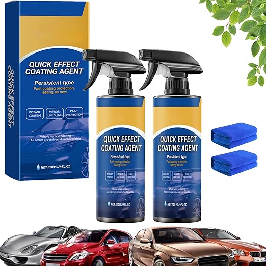 Nano Quick Coat Restores, Nano Quick Coat Restore Coating Spray, Quick Effect Coating Agent for Cars, Advanced Cars Quick-Acting Coatings Agent Spray, for All Car Models (2PCS)