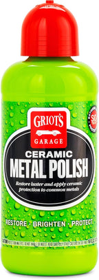 Griot's Garage Ceramic Metal Polish for Car Detailing, Restorer and Oxidation Remover for Aluminum, Brass, Chrome, Stainless Steel, Silver, and Copper, 16 Ounces, 10864