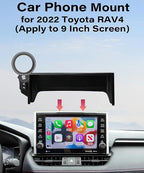 Car Phone Holder for Toyota RAV4 2022 Accessories Apply to 9 Inch Touch Screen Fixed Clip Magnetic Cell Phone Mount Hands-Free 360 Degree Rotation