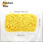 HARFINGTON Car Wash Sponge 9.1" x 4.7" Chenille Microfiber Mitt Scratch-Free Absorbent Scour Scrubber Cleaning Sponge for Washing Detailing on Cars, Trucks, SUV, Boats, RVs, Yellow