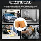 5PCS Car Wash Sponges, 8.5"×4.4"×3.5" Large Extra Soft Coral Non Scratch Sponge, Car Cleaning Cellulose Sponge Thick Foam Pad for Washing Window Sensitive Surfaces (Coffee)