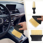 Soft Bristle Car Interior Brush, 4 PCS Gtziqa Curved Design Cars Duster Interiors Detail Brushes Car Interior Detailing Brush Cleaning Tool with Cover for Dashboard Interiors Exterior Keyboard Leather