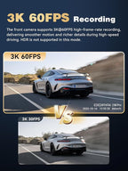 DDPAI 3 Channel 4K HDR Dash Cam, STARVIS 2 IMX678, Dashcam for Cars with 128G eMMC, Front Inside and Rear Triple Car Camera with GPS, 3" IPS,ADAS,24H Parking Mode,Support 512GB,Z90 Pro 3CH