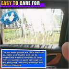 JOYCOURT 2PCS Microfiber Soft Chenille Car Wash Mitts, Scratch and Lint Free Car Dusting Glove, Double Sided Wash Mitt, Ultra Absorbent for Car Washing, Home Cleaning Mitt (Blue&Yellow)
