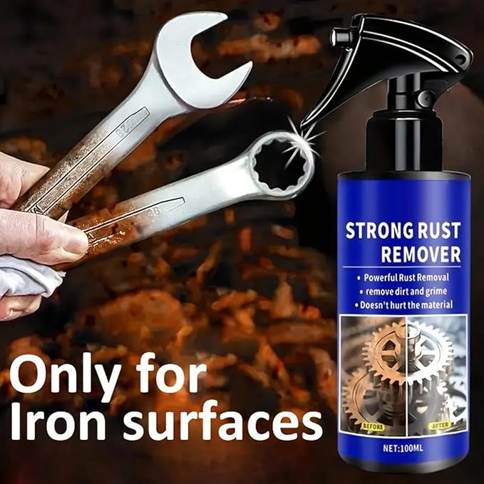 Rust Remover Spray for Metal - Vehicle Rust Dissolver | Iron Remover Spray, 100ml Heavy Duty Derusting Agent for Sedans SUVs RVs Trucks Pickups Motorcycles, Exhaust Pipe Wheel Hub