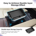 LUWU 2025 2026 Sienna Accessories for 2021 2022 2023 2024 2025 2026 Toyota Sienna Accessories Center Console Organizer, Armrest Console Tray Anti-Slip Armrest Lid Black 2-Pack (Not for Cool Box)