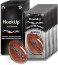 Football Car Air Freshener by HookUp - 10 Pack - Black Gold Scent (Extra Strong) | Unique Football Gift for Players, Coach, Fans | Hanging Car Accessory with Long Lasting Fresheners Smell