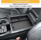 LFOTPP 2026 Passport Center Console Organizer for 2026 Honda Passport Accessories ABS Plastic Armrest Console Glove Tray Compatible with 2026 Honda Passport RTL/TrailSport/TrailSport Elite