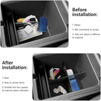 YOJOJOCO 2PCS Center Console Organizer Compatible with Honda 2023-2025 2026 Pilot ＆ 2024-2026 Ridgeline ＆ 2024-2026 Passport Accessories Hidden Storage Box Insert Tray