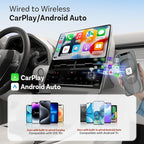 OTTOCAST Mini 3.0 (Pot) 2025 2-in-1 Wireless CarPlay/Android Auto Adapter, 5GHz WiFi, Auto Connect for 2016+ Cars