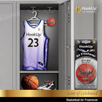 Basketball Car Air Freshener by HookUp - 50 Pack - Black Gold Scent (Extra Strong) | Unique Basketball Gift for Players, Coach, Fans | Hanging Car Accessory with Long Lasting Fresheners Smell