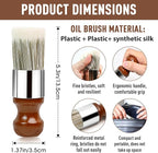 Horse Hair Brush for Leather and Furniture Salve - Durable Wax Brushing Tool with Comfortable Handle for Home Leather Cleaning
