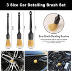 Car Wheel Brush kit, Tire Brush, Wheel Cleaner Brush, Soft-bristled Rim Cleaner Brush, Car Detailing Brushes, Wheel Brushes for Cleaning Wheels,Tires, Car Cleaning Brush Supplies Kit
