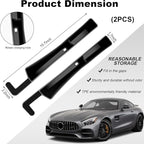 KVAEY 2PCS Car Seat Gap Filler, Automotive Seat Organizer Fill The Gap Between Seat and Console, Universal Car Gap Seat Storage for Phone Wallets and Keys, Car Accessories (Black)