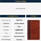 Personalized KJV Holy Bible Faux Leather King James Version Premium Holy Bible | Giant Print | Words of Christ in Red | Custom Engraved with Name | Gift for Christian & Religious Celebrations | Brown