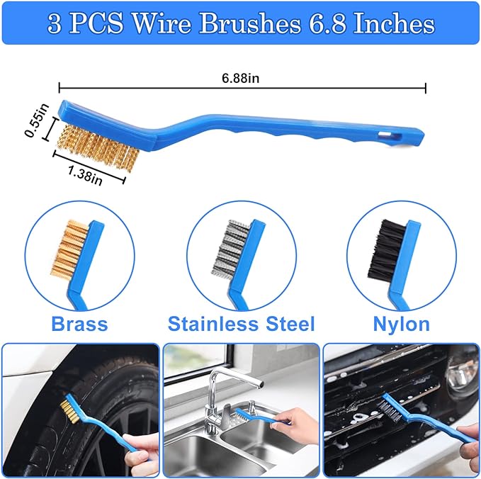 TTRCB 27Pcs Car Detailing Kit, Car Cleaning Kit, Car Detailing Brush Set, Drill Brush Set, Car Detailing Brushes, Car Wash Kit, Car Accessories, Car Cleaning Supplies for Interior, Exterior, Wheels