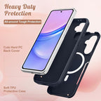 for Samsung Galaxy A36 5G Phone Case - Compatible with MagSafe Women Girls Boys Cute Magnetic Protective Cover Cool Blue Unique Heavy Duty Shockproof Design for Samsung A36 5G Cases 6.7"