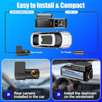 4K+1080P Dash Cam Front and Rear,Dual Dash Camera for Cars with 5.8GHz WiFi GPS,Night Vision,Mini Dash Cam with 3.59" IPS Screen,24H Parking Mode,G-Sensor,Loop Recording,64GB SD Card Included