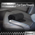 UNIMADE Microfiber Cleaning Cloth, 100 Pack Microfiber Towels for Cars Commercial Grade Work Rags Bulk Detailing Cloth for Automotive Bar Mechanic Restaurant Garage Housekeeping, 11.5"x 11.5", Grey