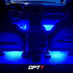 OPT7 Aura Pro 6PC Interior Lights for Truck SUV RV with App & Remote Control, Multicolor Mode, Music Sync Neon Accent Lighting Kit, Under Dash Decor, 12V Car Charger, Single Row LED Strip