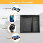 GMC Acadia Center Console Organizer 2024-2026 GMC Acadia (Elevation/AT4)-ABS Materials& TPE Wirless Mats Storage Box 2024-2026 GMC Acadia Accessories- ONLY FOR Console Without Cover- NOT FOR DENALI