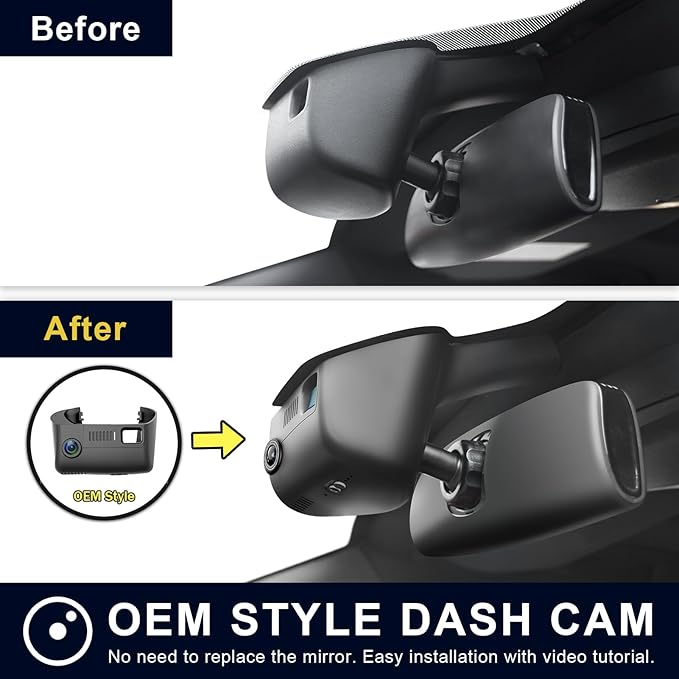 Mangoal Front 4K & Rear 1080P Dash Cam Custom Fit for Dodge Challenger 2015 2016 2017 2018 2019 2020 2021 2022 2023(Model B), GT R/T SXT SRT Hellcat R/T Scat Pack, UHD 2160P, WiFi & App,128GB Card