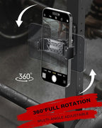 APPS2Car Magnetic Phone Holder for Gym, Alloy Base and Joint for Strong Hold, 360° Adjustable, Compatible with 4.7-6.5 Inch iPhone & Android Phones, Secure Workout Equipment Accessory for Men Women