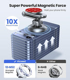VICSEED Tesla Phone Mount【Strongest Magnet Power】 Foldable Hidden Tesla Phone Holder Fit for All Phones, Tesla Model 3/Y/Cybertruck Accessories, Tesla Model 3 Model Y for MagSafe Car Mount - White