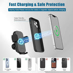 Wireless Car Charger Phone Mount Cup Holder, 3 in 1 15W Fast Charging Auto Clamping Cup Holder Expander for Car, Phone Holders for Your Car CupHolder Wireless Charger Compatible for All Smartphones