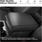 LUWU 2026 Tacoma Center Console Cover Hidden Storage Box Compatible with 2024 2025 2026 Toyota Tacoma Accessories Silicon Material Armrest Cover Center Console Hidden Organizer Box (2 in 1 Design)