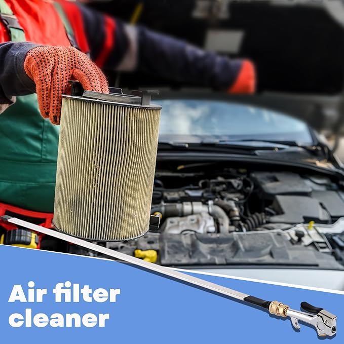 Threlaco 39" Air Filter, Radiator Cleaning Wand for High Efficiency Cooling Systems and Radiators, Air Cleaning Wands for Blow out Wash out Kit, Home Car Truck Power Washer Wand