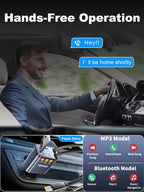 Bluetooth Car Adapter with Retractable Charger,[Upgrade] Bluetooth 5.4 FM Transmitter for Cars, 4 in 1 Fast Car Charger 69W, Handsfree Call, 2*Retractable Cable for iPhone 17/16/15/14, Galaxy-Gray