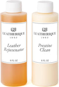 Leatherique Leather Care & Preservation Set - 8 oz | Leatherique Rejuvenator Oil & Prestine Clean 2-Step System | Softens, Conditions & Preserves Leather | Perfect for Cars, Furniture, Saddles & More