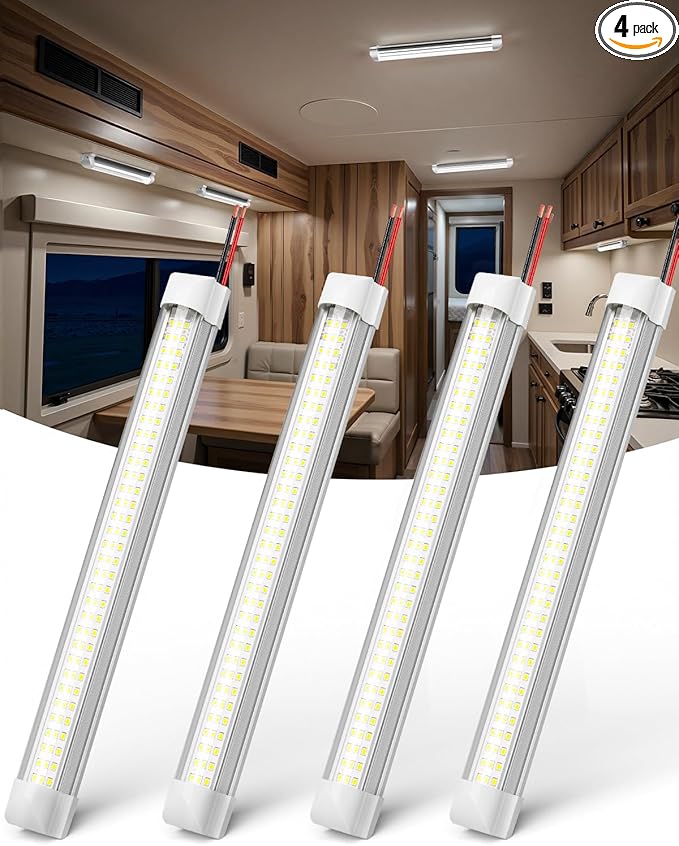 DFGOTOP 12v LED Interior Light,Super Bright 12v LED Interior Light, Interior Light Bar for RV Caravan Motorhome Enclosed Cargo Trailer Camper Truck Lorry Van Boat Car