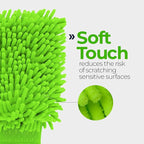 Premium Chenille Car Wash Mitt - Ultra-Soft, Scratch-Free, and Lint-Free Microfiber Mitt for Superior Car Wash Kit, Car Detailing, and Car Cleaning Supplies (2)