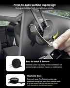 Jowua Active Cooling 6D Tesla Compatible Invisible Foldaway Car Mount Qi2 Wireless Charger for Tesla S/3/X/Y/Cybertruck (Magnet), Compatible for magsafe