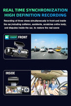 Dual Dash Cam Front and Rear with 64GB Card, 1080P HD IR Night Vision Dash Camera for Cars, G-Sensor Car Dashcam Cameras, 3.16”IPS Screen, 24/7 Parking Monitor, Loop Recording, 170° Wide Angle