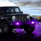 Nilight Flush Mount LED Light Pods 2 PCS 42 W Purple Upgraded Spot Flood Combo Bumper Driving Decoration Neon Light Bar Off Road Lights 12V 24V Lighting for Truck ATV UTV SUV Pickup Van Boat Tractor