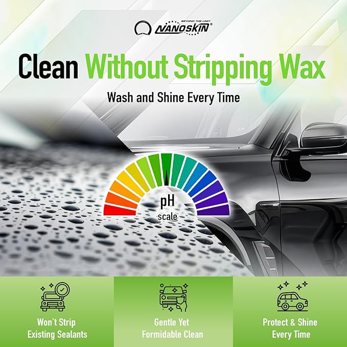 Nanoskin BUBBLE BATH Foaming Car Wash Shampoo 55 Gallons - Works with Foam Cannon, Foam Gun, Bucket Washes, Car Soap for Pressure Washer | For Car, Truck, Motorcycle, RV & More | Green Apple Scented