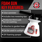 Adam's Polishes Standard Foam Gun & Graphene Shampoo Bundle - Car Wash Foaming Sprayer for Garden Hose | Mix with Car Soap & Water & No Pressure Washer Required | Premium Grade Auto Detailing Tool