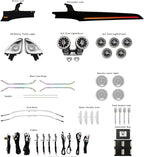 LED Interior Ambient Lighting Kit for Mercedes Benz C Class W205 2015-2021 RGB Multi-Color Interior Light (Dynamic 8 Set)